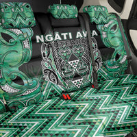 Aotearoa Ngati Awa Back Car Seat Cover Maori Tribal Green Marble Paua Shell Pattern DT05 - Polynesian Pride