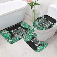 Aotearoa Ngati Awa Bathroom Set Maori Tribal Green Marble Paua Shell Pattern DT05 - Polynesian Pride