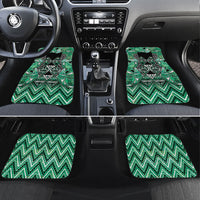 Aotearoa Ngati Awa Car Mats Maori Tribal Green Marble Paua Shell Pattern DT05 Set 4pcs Green - Polynesian Pride