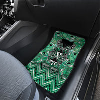 Aotearoa Ngati Awa Car Mats Maori Tribal Green Marble Paua Shell Pattern DT05 - Polynesian Pride