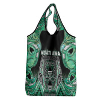Aotearoa Ngati Awa Grocery Bag Maori Tribal Green Marble Paua Shell Pattern DT05 - Polynesian Pride