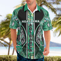 Aotearoa Ngati Awa Hawaiian Shirt Maori Tribal Green Marble Paua Shell Pattern DT05 - Polynesian Pride