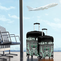 Aotearoa Ngati Awa Luggage Cover Maori Tribal Green Marble Paua Shell Pattern DT05 - Polynesian Pride