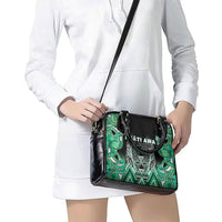 Aotearoa Ngati Awa Shoulder Handbag Maori Tribal Green Marble Paua Shell Pattern DT05 - Polynesian Pride