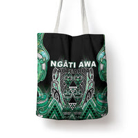 Aotearoa Ngati Awa Tote Bag Maori Tribal Green Marble Paua Shell Pattern DT05 - Polynesian Pride