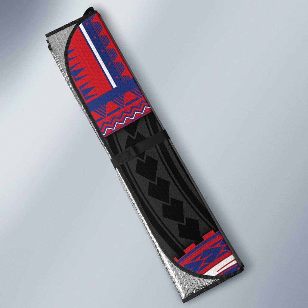 Samoa Mixed Martial Arts Auto Sun Shade Flying Knee Of Samoan - Polynesian Pride