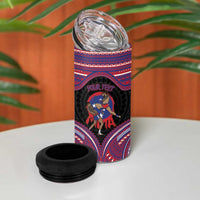 Personalised Samoa Mixed Martial Arts 4 in 1 Can Cooler Tumbler Flying Knee Of Samoan DT05 - Polynesian Pride