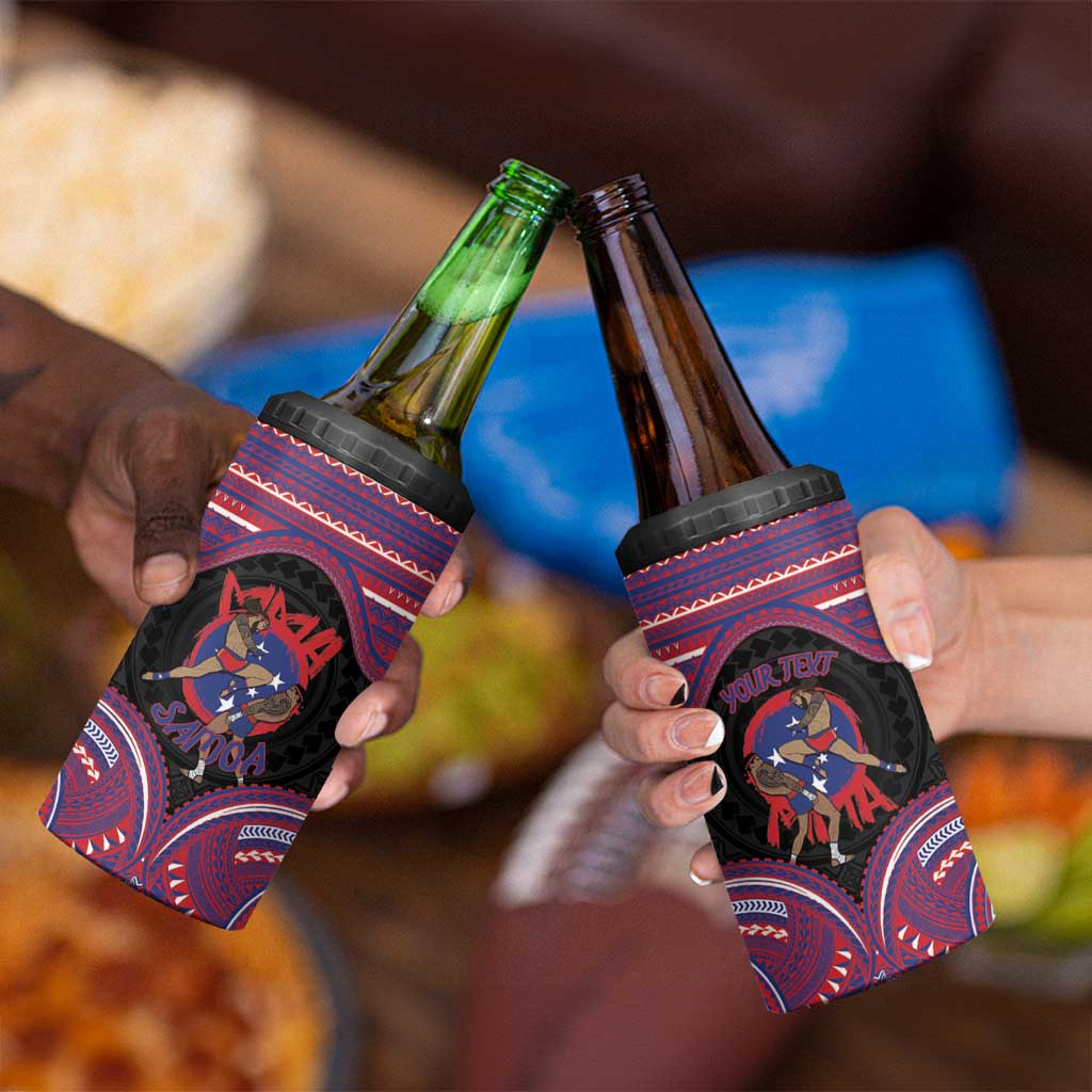 Personalised Samoa Mixed Martial Arts 4 in 1 Can Cooler Tumbler Flying Knee Of Samoan DT05 - Polynesian Pride