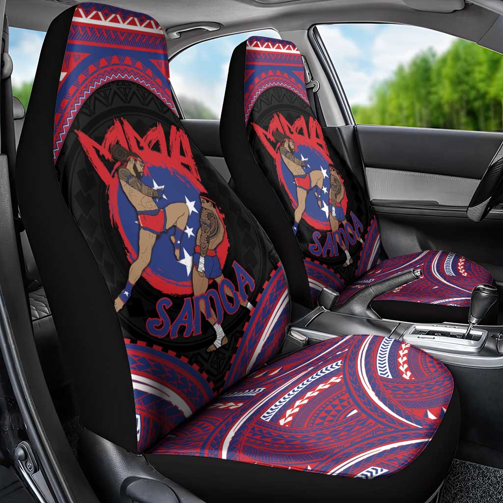 Samoa Mixed Martial Arts Car Seat Cover Flying Knee Of Samoan DT05 - Polynesian Pride