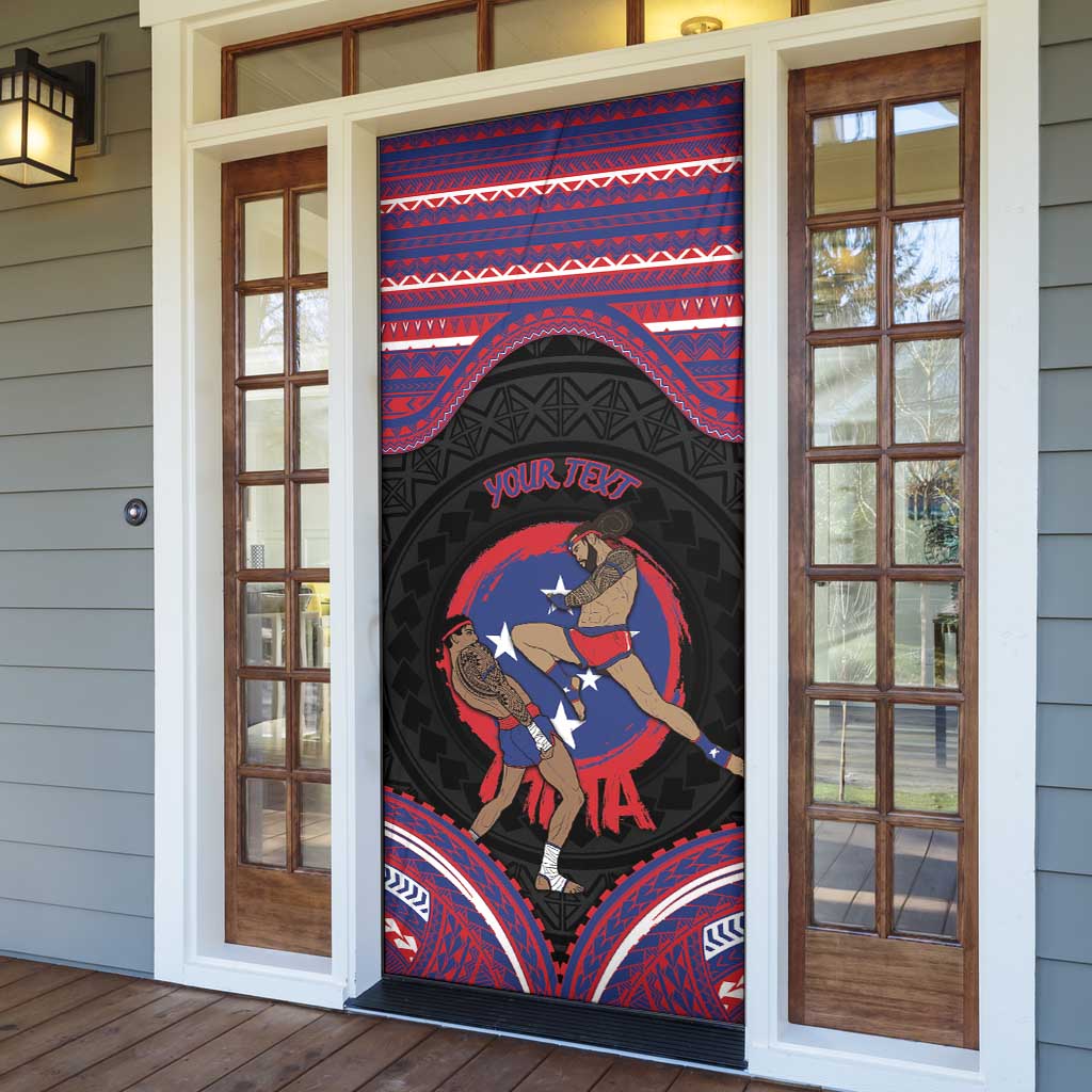 Personalised Samoa Mixed Martial Arts Door Cover Flying Knee Of Samoan DT05 - Polynesian Pride