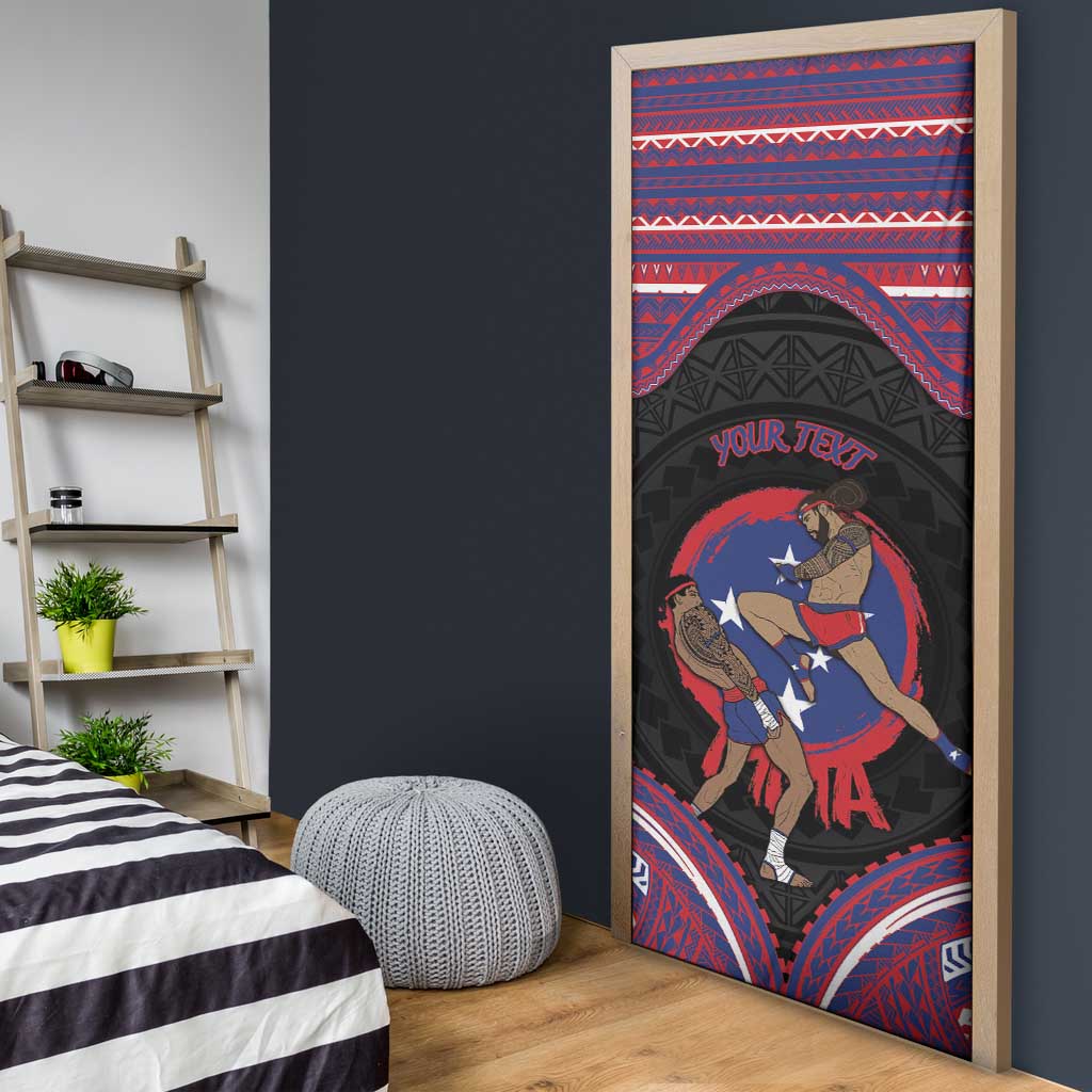 Personalised Samoa Mixed Martial Arts Door Cover Flying Knee Of Samoan DT05 - Polynesian Pride