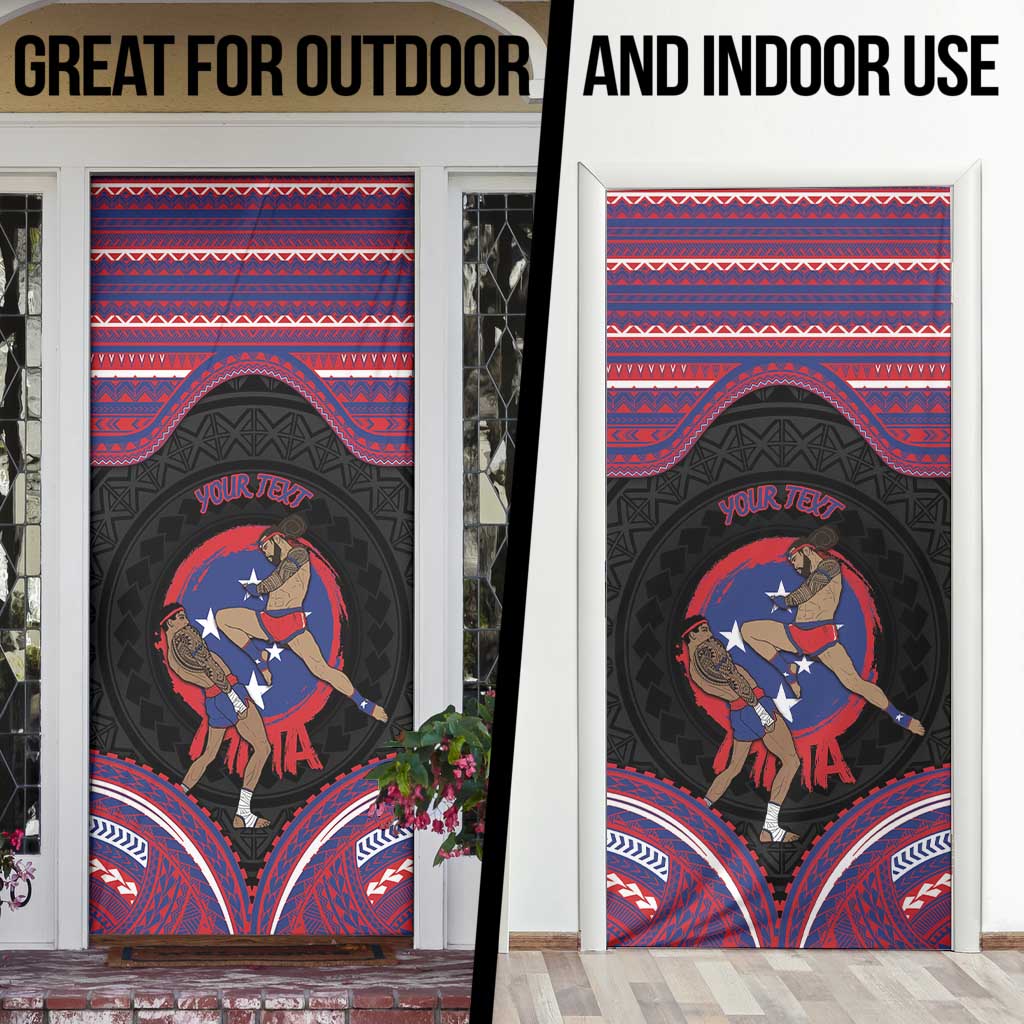 Personalised Samoa Mixed Martial Arts Door Cover Flying Knee Of Samoan DT05 - Polynesian Pride