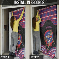 Personalised Samoa Mixed Martial Arts Door Cover Flying Knee Of Samoan DT05 - Polynesian Pride