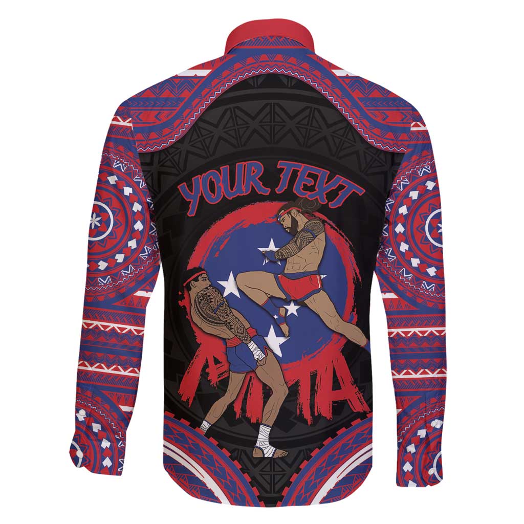 Personalised Samoa Mixed Martial Arts Family Matching Off Shoulder Short Dress and Hawaiian Shirt Flying Knee Of Samoan - Polynesian Pride