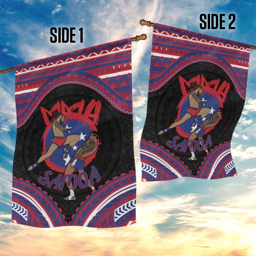 Samoa Mixed Martial Arts Garden Flag Flying Knee Of Samoan DT05 - Polynesian Pride