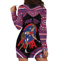 Personalised Samoa Mixed Martial Arts Hoodie Dress Flying Knee Of Samoan DT05 - Polynesian Pride
