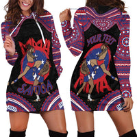 Personalised Samoa Mixed Martial Arts Hoodie Dress Flying Knee Of Samoan DT05 - Polynesian Pride