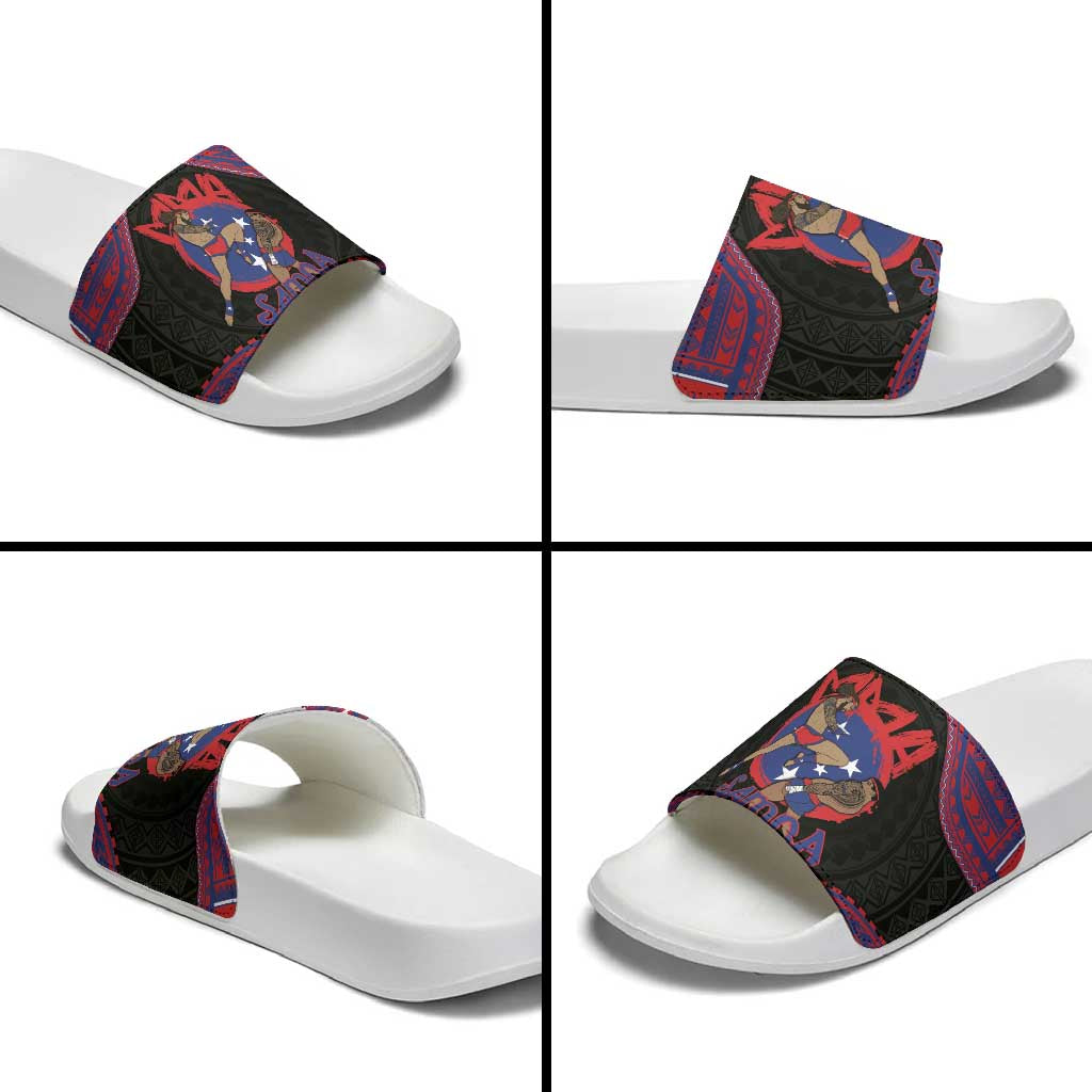 Samoa Mixed Martial Arts Slide Sandals Flying Knee Of Samoan DT05 - Polynesian Pride