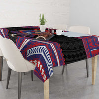 Samoa Mixed Martial Arts Tablecloth Flying Knee Of Samoan - Polynesian Pride