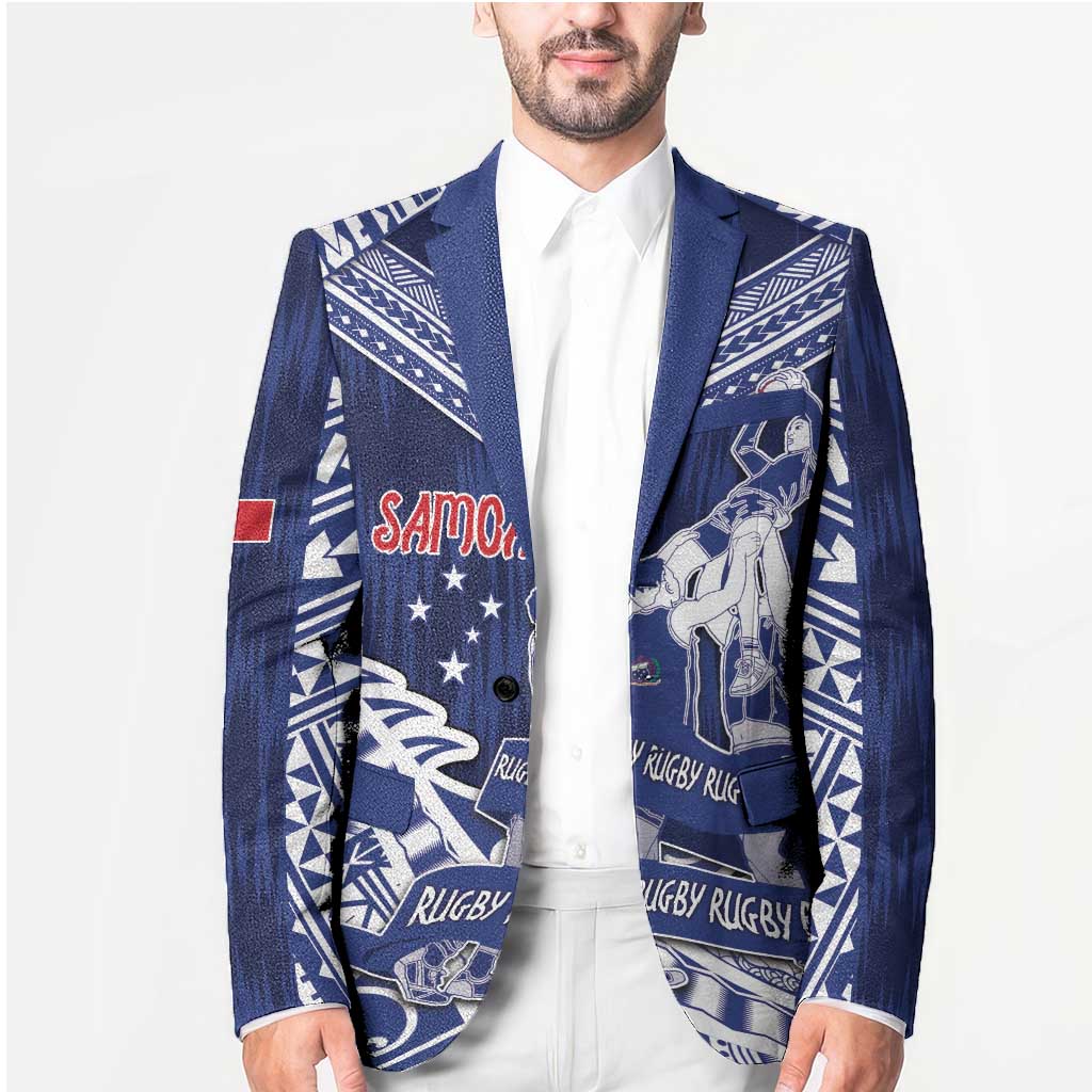 Personalised Samoa Rugby Blazer Pacific Warrior Glory DT05 - Polynesian Pride