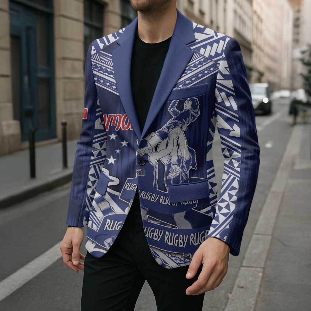 Personalised Samoa Rugby Blazer Pacific Warrior Glory DT05 - Polynesian Pride