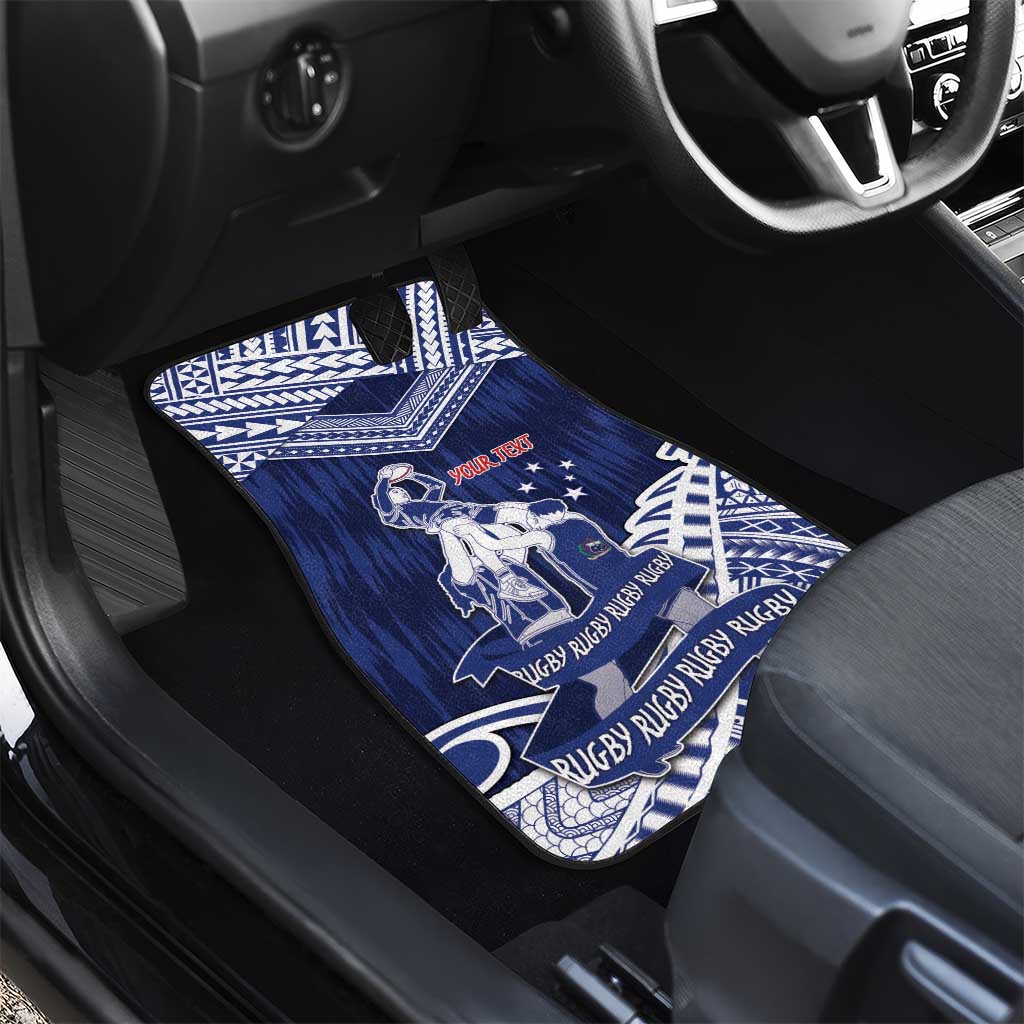 Personalised Samoa Rugby Car Mats Pacific Warrior Glory DT05 - Polynesian Pride