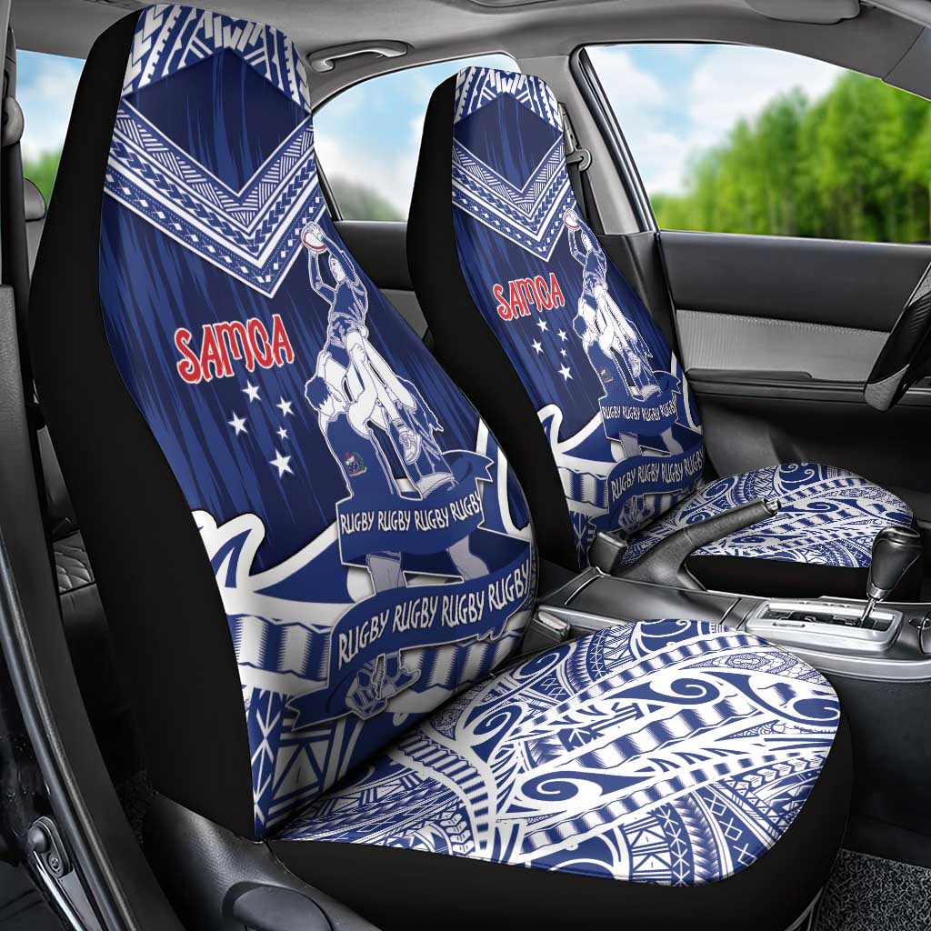 Samoa Rugby Car Seat Cover Pacific Warrior Glory DT05 - Polynesian Pride