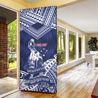 Personalised Samoa Rugby Door Cover Pacific Warrior Glory DT05 - Polynesian Pride