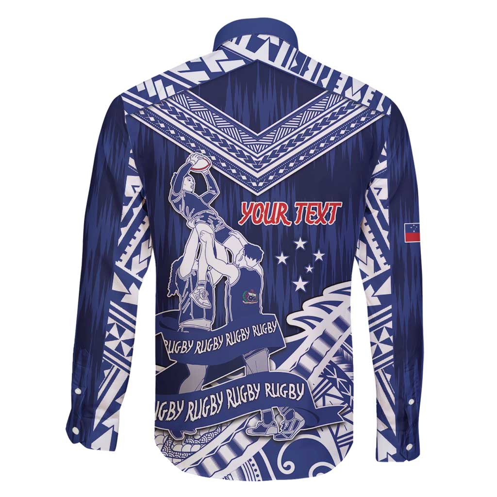 Personalised Samoa Rugby Family Matching Short Sleeve Bodycon Dress and Hawaiian Shirt Pacific Warrior Glory DT05 - Polynesian Pride