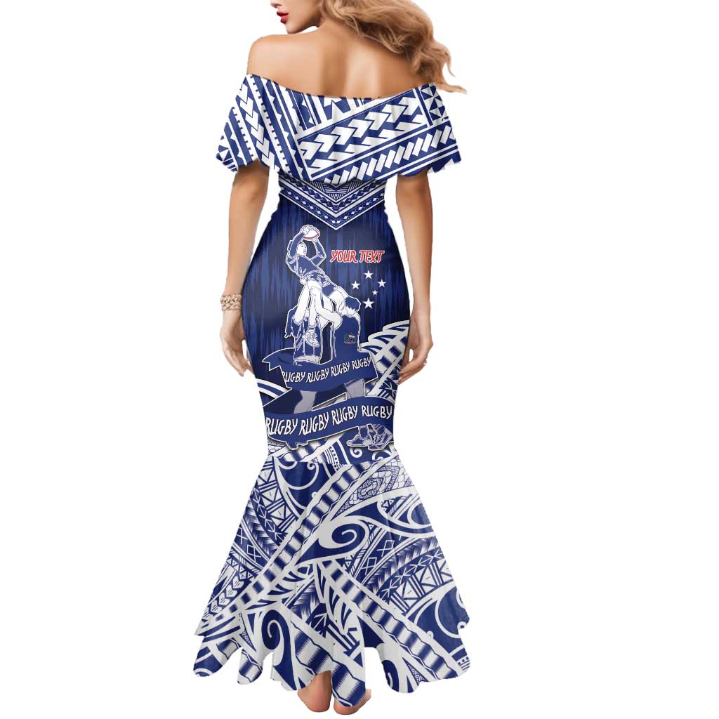 Personalised Samoa Rugby Mermaid Dress Pacific Warrior Glory DT05 - Polynesian Pride