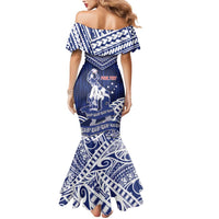 Personalised Samoa Rugby Mermaid Dress Pacific Warrior Glory DT05 - Polynesian Pride