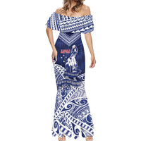 Personalised Samoa Rugby Mermaid Dress Pacific Warrior Glory DT05 - Polynesian Pride