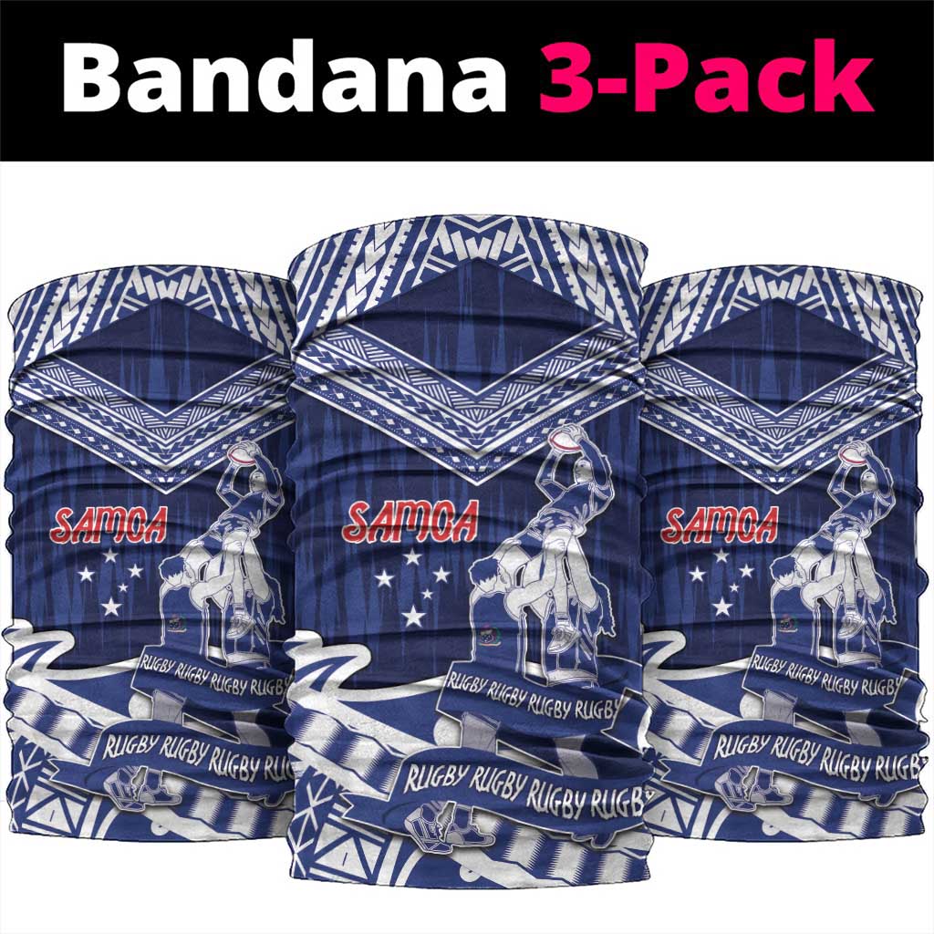 Samoa Rugby Neck Gaiter Pacific Warrior Glory DT05 package One Size: 25*50cm Navy - Polynesian Pride