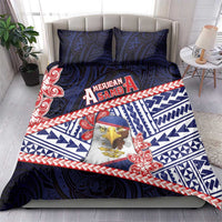 American Samoa Bedding Set Bald Eagle With Polynesian Pattern - Polynesian Pride