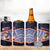Personalized American Samoa 4 in 1 Can Cooler Tumbler Bald Eagle With Polynesian Pattern - Polynesian Pride