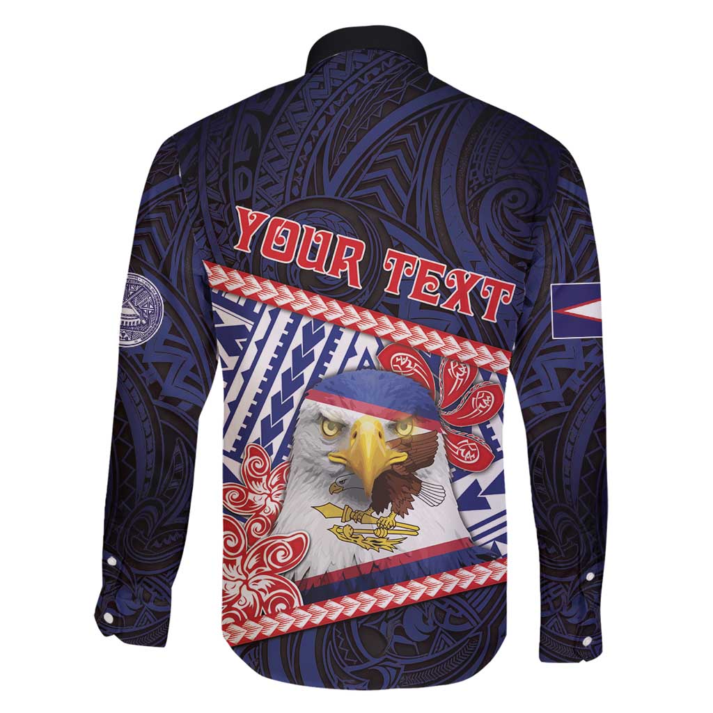 Personalized American Samoa Family Matching Tank Maxi Dress and Hawaiian Shirt Bald Eagle With Polynesian Pattern - Polynesian Pride