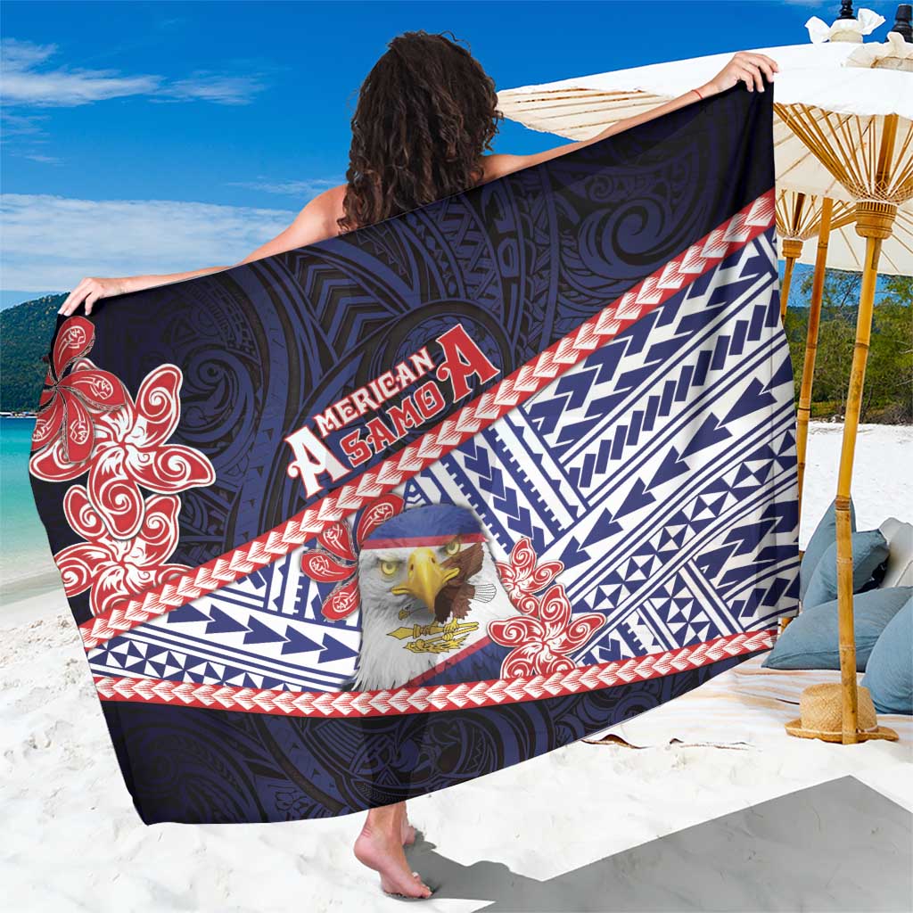 American Samoa Sarong Bald Eagle With Polynesian Pattern - Polynesian Pride