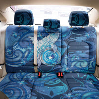 Northern Mariana Islands Back Car Seat Cover Galaxy Polynesian Shark Tattoo - Polynesian Pride
