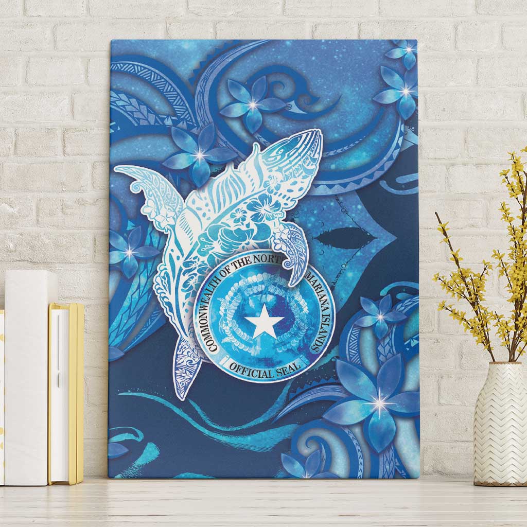 Northern Mariana Islands Canvas Wall Art Galaxy Polynesian Shark Tattoo - Polynesian Pride