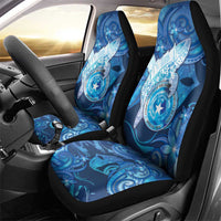 Northern Mariana Islands Car Seat Cover Galaxy Polynesian Shark Tattoo - Polynesian Pride