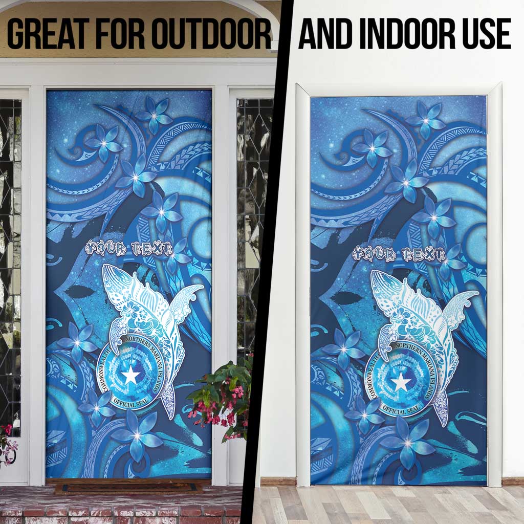 Northern Mariana Islands Door Cover Galaxy Polynesian Shark Tattoo - Polynesian Pride