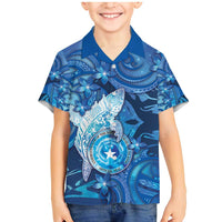 Personalised Northern Mariana Islands Family Matching Mermaid Dress and Hawaiian Shirt Galaxy Polynesian Shark Tattoo - Polynesian Pride