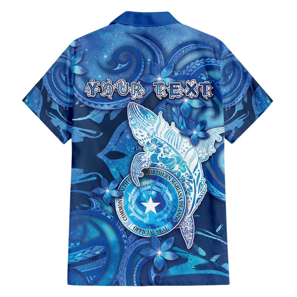 Personalised Northern Mariana Islands Family Matching Off Shoulder Short Dress and Hawaiian Shirt Galaxy Polynesian Shark Tattoo - Polynesian Pride