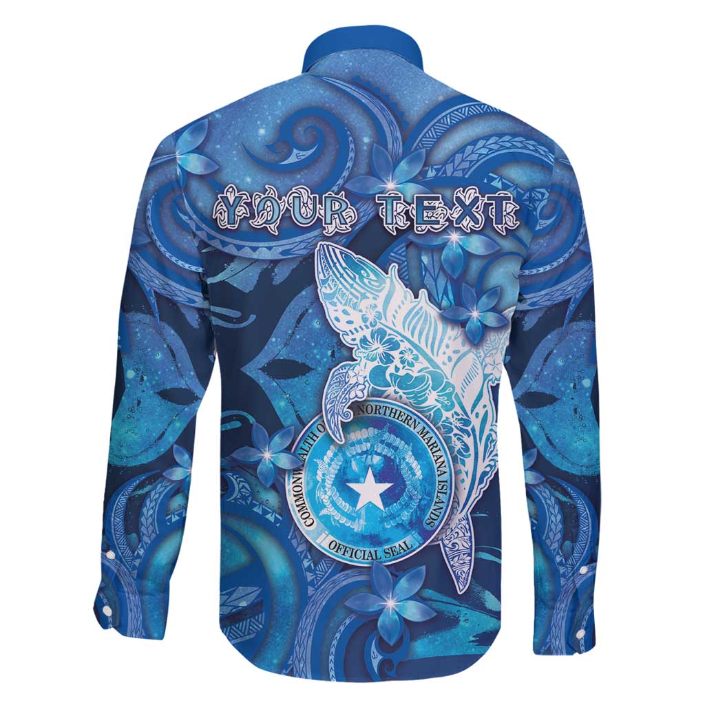 Personalised Northern Mariana Islands Family Matching Puletasi and Hawaiian Shirt Galaxy Polynesian Shark Tattoo - Polynesian Pride