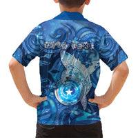 Personalised Northern Mariana Islands Hawaiian Shirt Galaxy Polynesian Shark Tattoo - Polynesian Pride