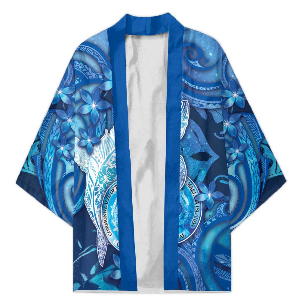Personalised Northern Mariana Islands Kimono Galaxy Polynesian Shark Tattoo - Polynesian Pride