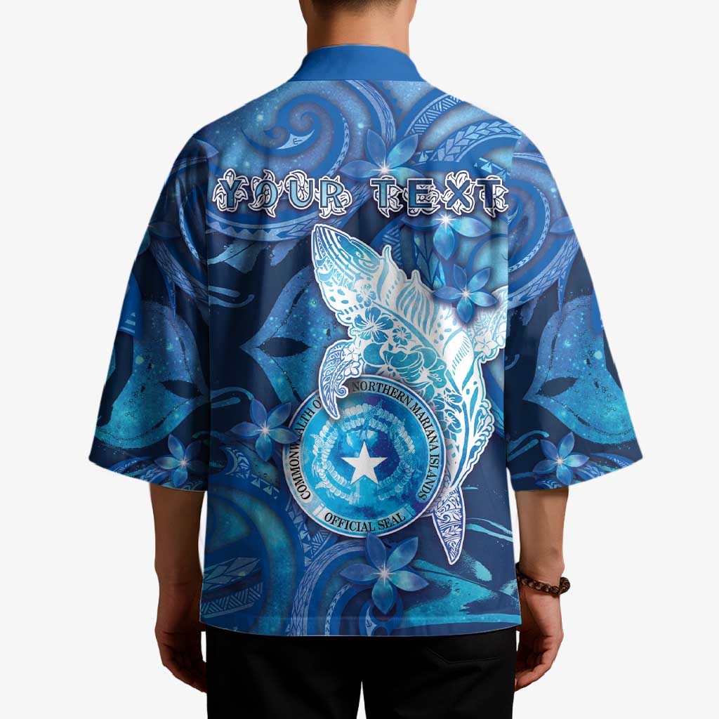 Personalised Northern Mariana Islands Kimono Galaxy Polynesian Shark Tattoo - Polynesian Pride