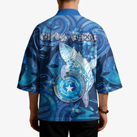 Personalised Northern Mariana Islands Kimono Galaxy Polynesian Shark Tattoo - Polynesian Pride