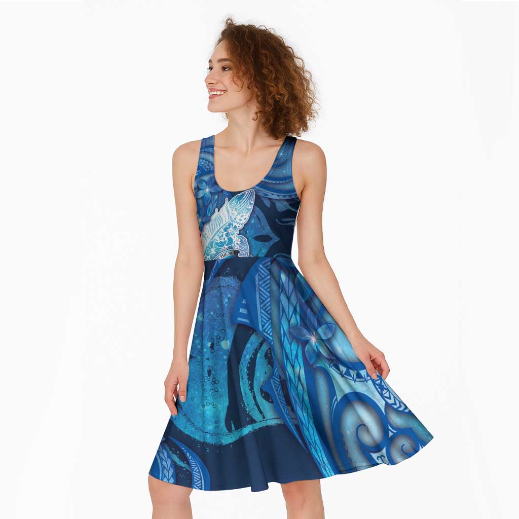 Personalised Northern Mariana Islands Midi Dress Galaxy Polynesian Shark Tattoo - Polynesian Pride