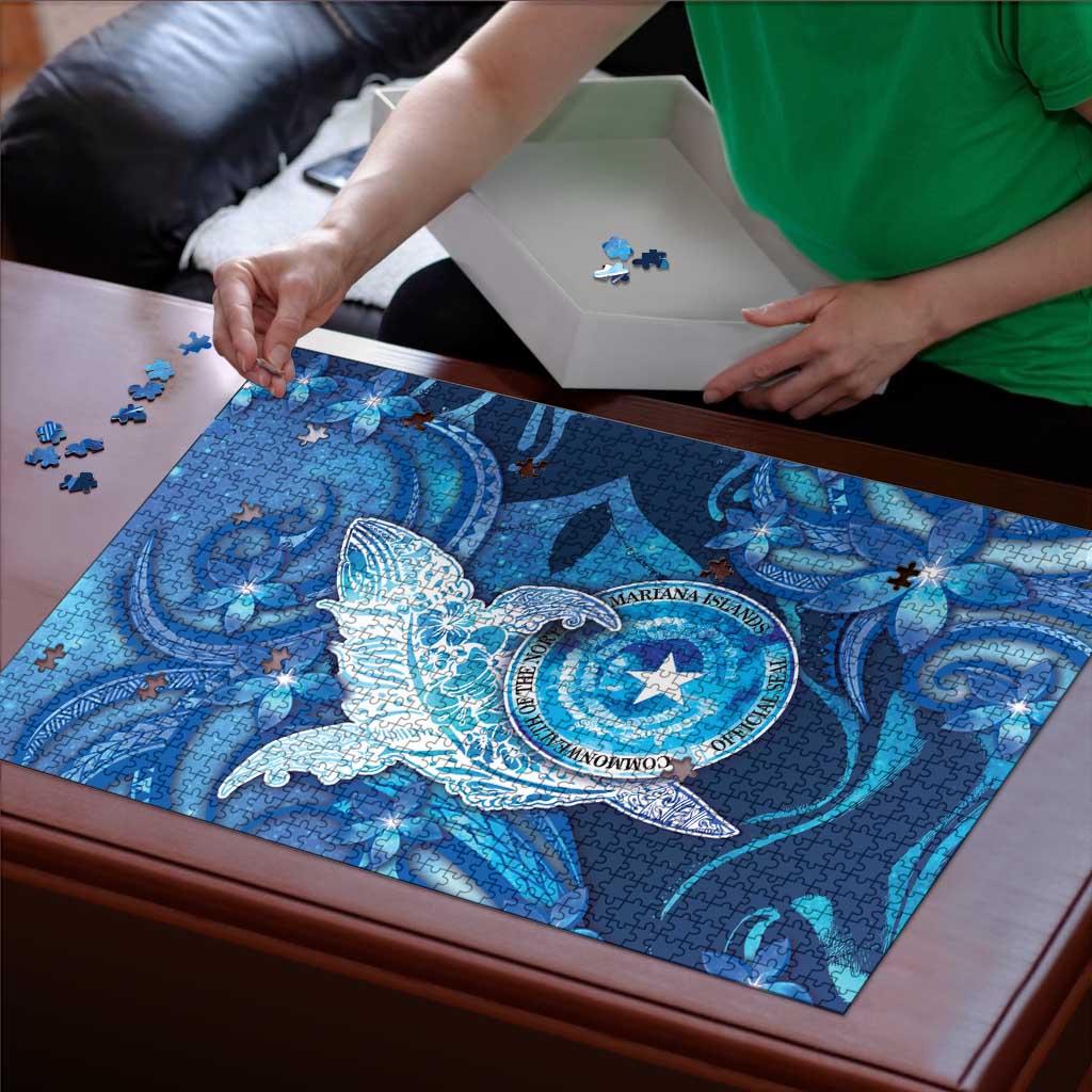 Northern Mariana Islands Puzzle Galaxy Polynesian Shark Tattoo - Polynesian Pride
